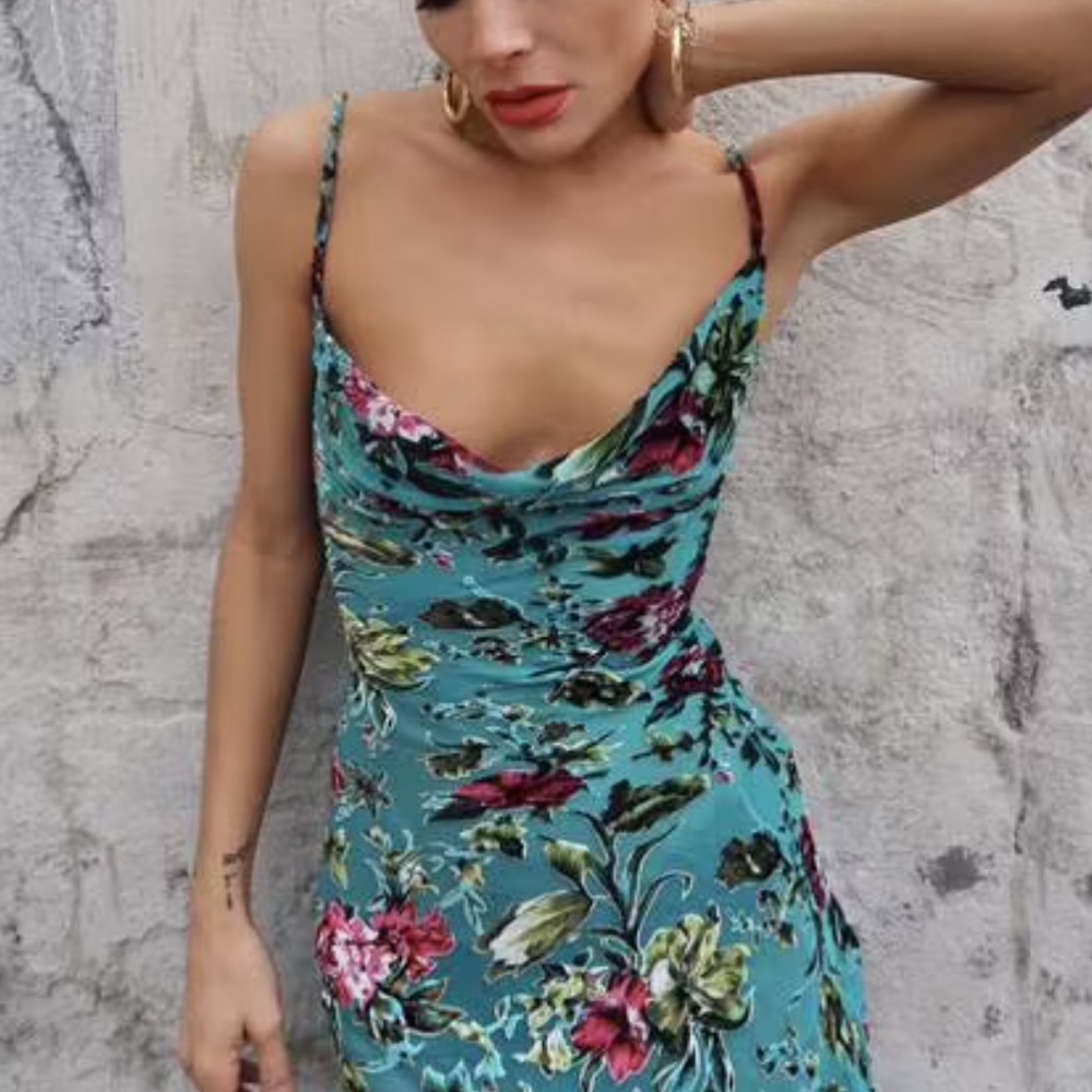 Rat & Boa Floral Teal Dress